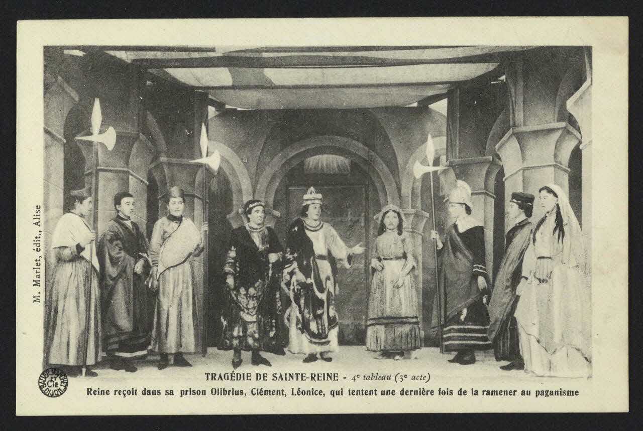 carte postale TRAGEDIE DE STE-REINE, REINE, OLIBRIUS, LEONICE 4P1715 Photo