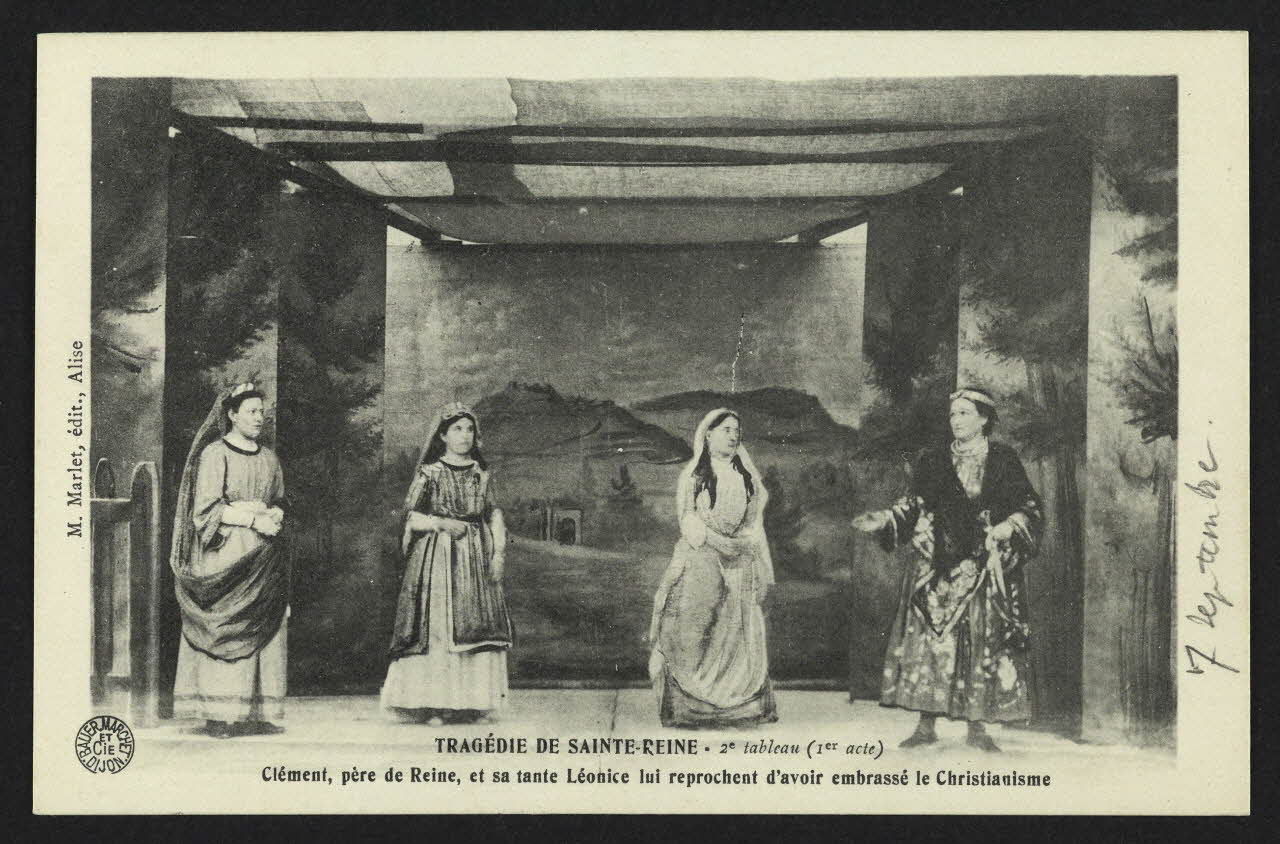 carte postale TRAGEDIE DE STE-REINE, CLEMENT, PERE DE REINE, LEONIC 4P1718 Photo