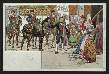 carte postale LES INVITATIONS AU MARIAGE, D'HOCHZYTINFETEZIONE 4P1733 Photo