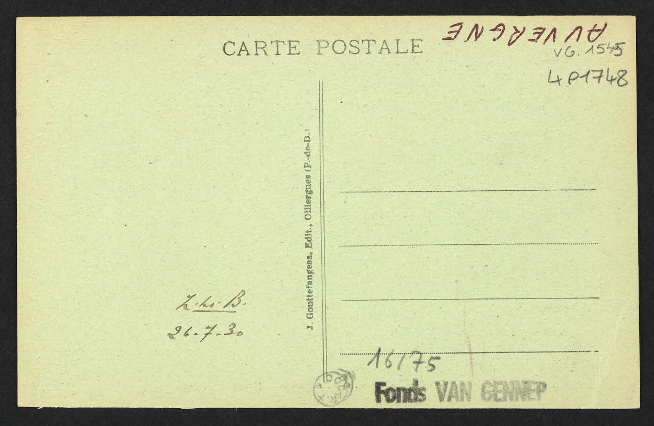 carte postale L'AUVERGNE, NOCE AUVERGNATE 4P1748 Photo