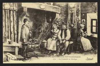 carte postale L'AUVERGNE PITTORESQUE, LA DEMANDE EN MARIAGE 4P1750 Photo