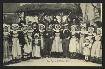 carte postale UNE NOCE A PONT-AVEN 4P1753 Photo