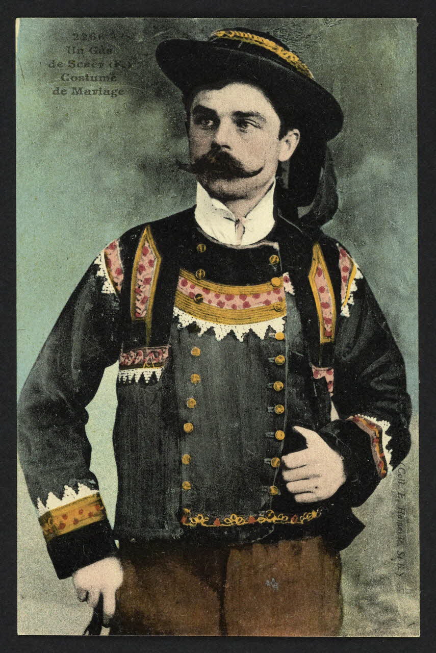 carte postale UN GAS DE SCAER, COSTUME DE MARIAGE 4P1761 Photo