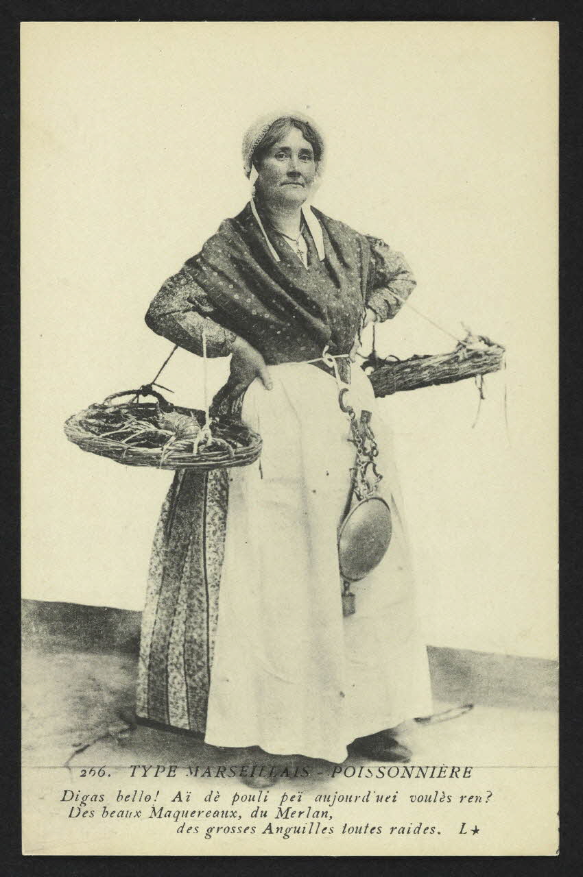 carte postale TYPE MARSEILLAIS, POISSONNIERE 4P1801 Photo