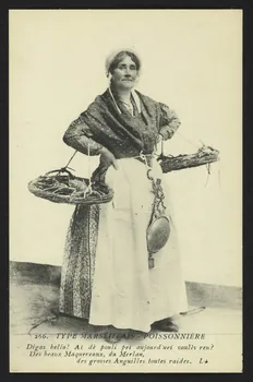 carte postale TYPE MARSEILLAIS, POISSONNIERE 4P1801 Photo