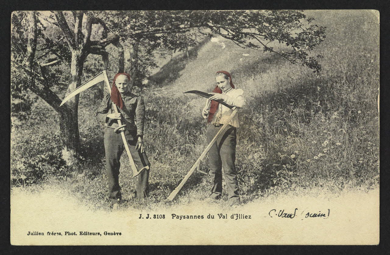 carte postale PAYSANNES DU VAL D'ILLIEZ 4P1831 Photo