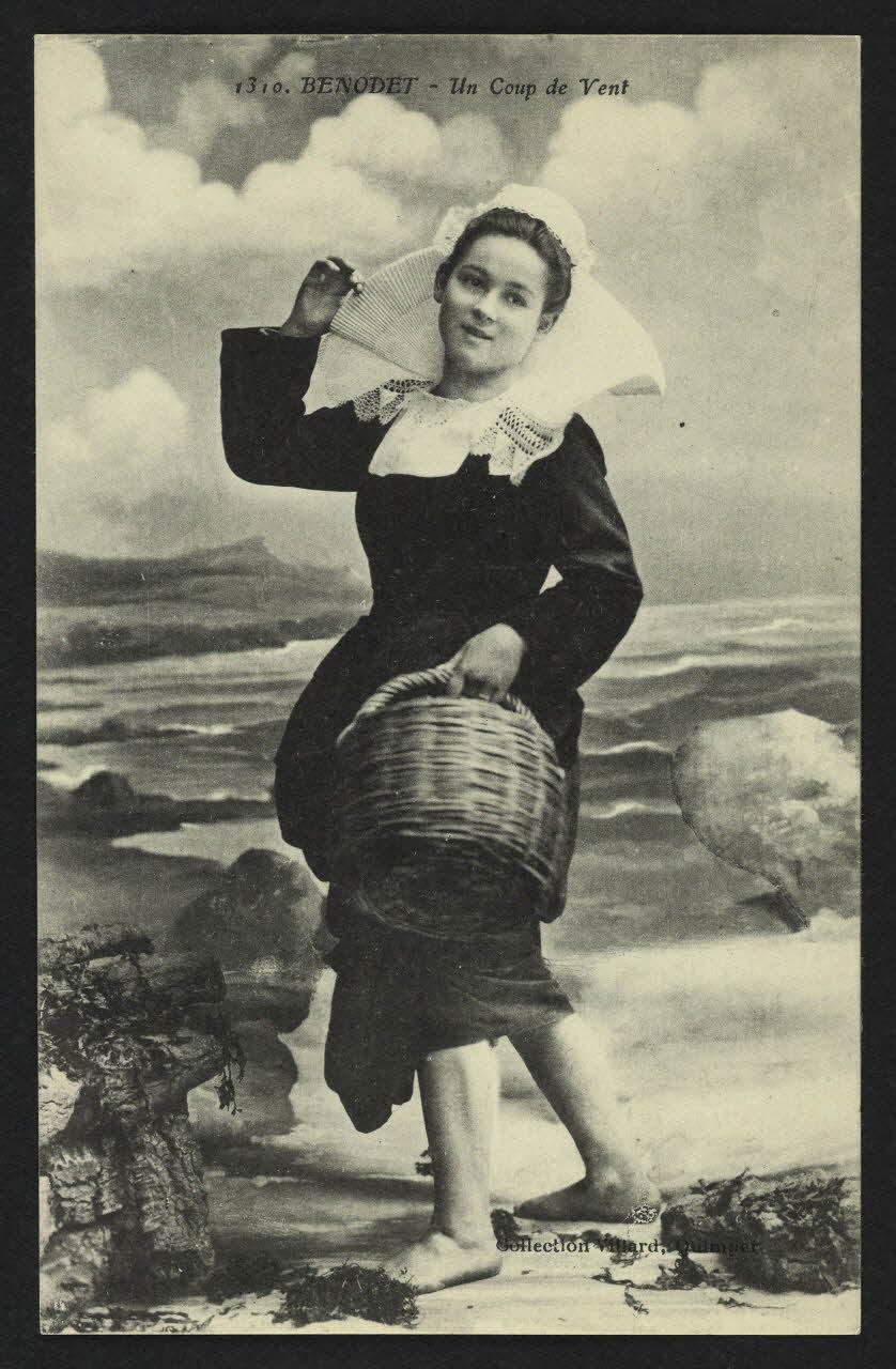 carte postale BENODET, UN COUP DE VENT 4P1859 Photo