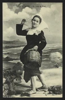 carte postale BENODET, UN COUP DE VENT 4P1859 Photo