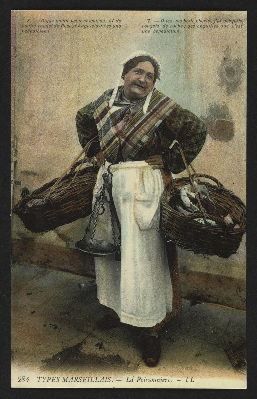 carte postale TYPES MARSEILLAIS, LA POISSONNIERE 4P1869 Photo