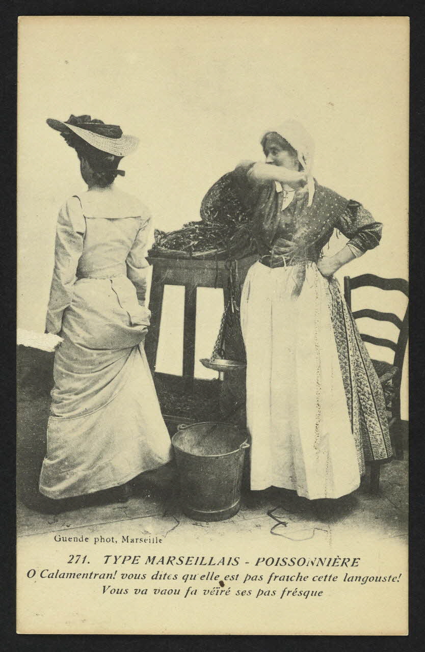 carte postale TYPE MARSEILLAIS, POISSONNIERE 4P1871 Photo