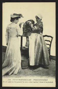 carte postale TYPE MARSEILLAIS, POISSONNIERE 4P1872 Photo