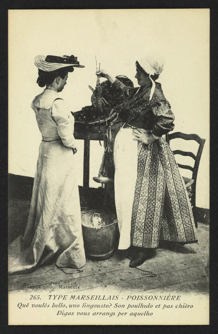 carte postale TYPE MARSEILLAIS, POISSONNIERE 4P1873 Photo
