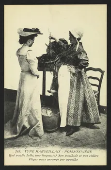 carte postale TYPE MARSEILLAIS, POISSONNIERE 4P1873 Photo