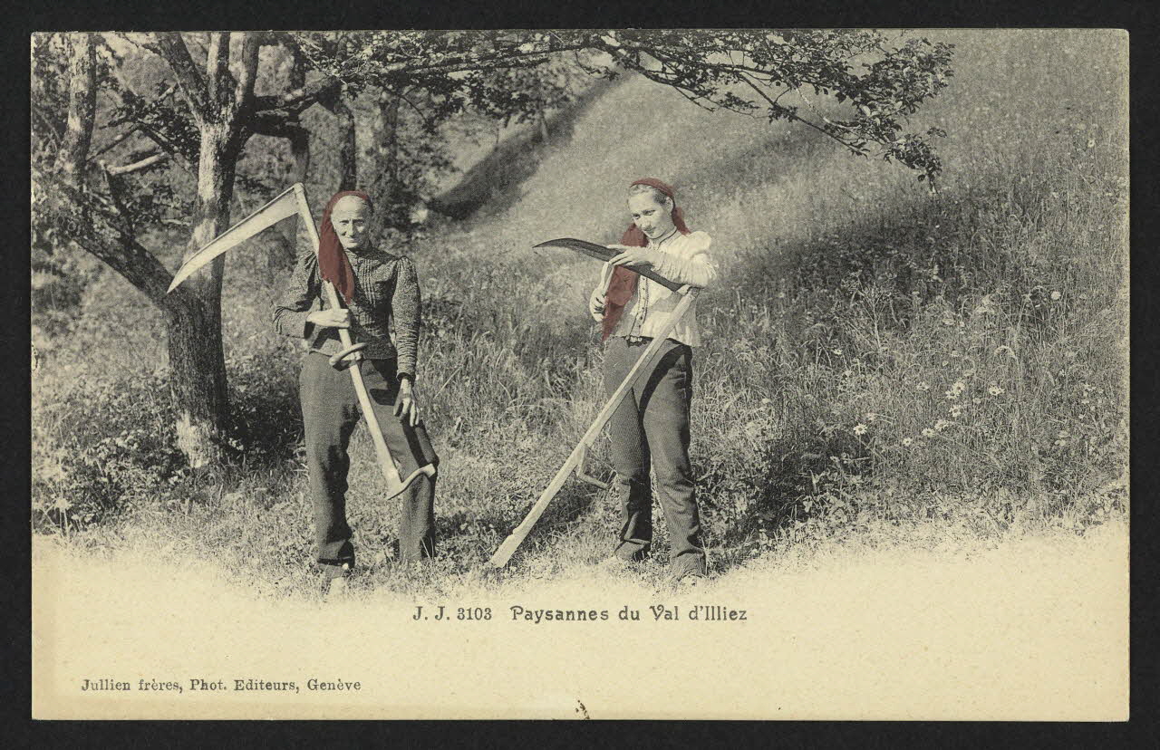 carte postale PAYSANNES DU VAL D'ILLIEZ 4P1911 Photo