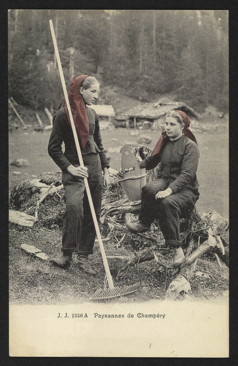 carte postale PAYSANNES DE CHAMPERY 4P1914 Photo