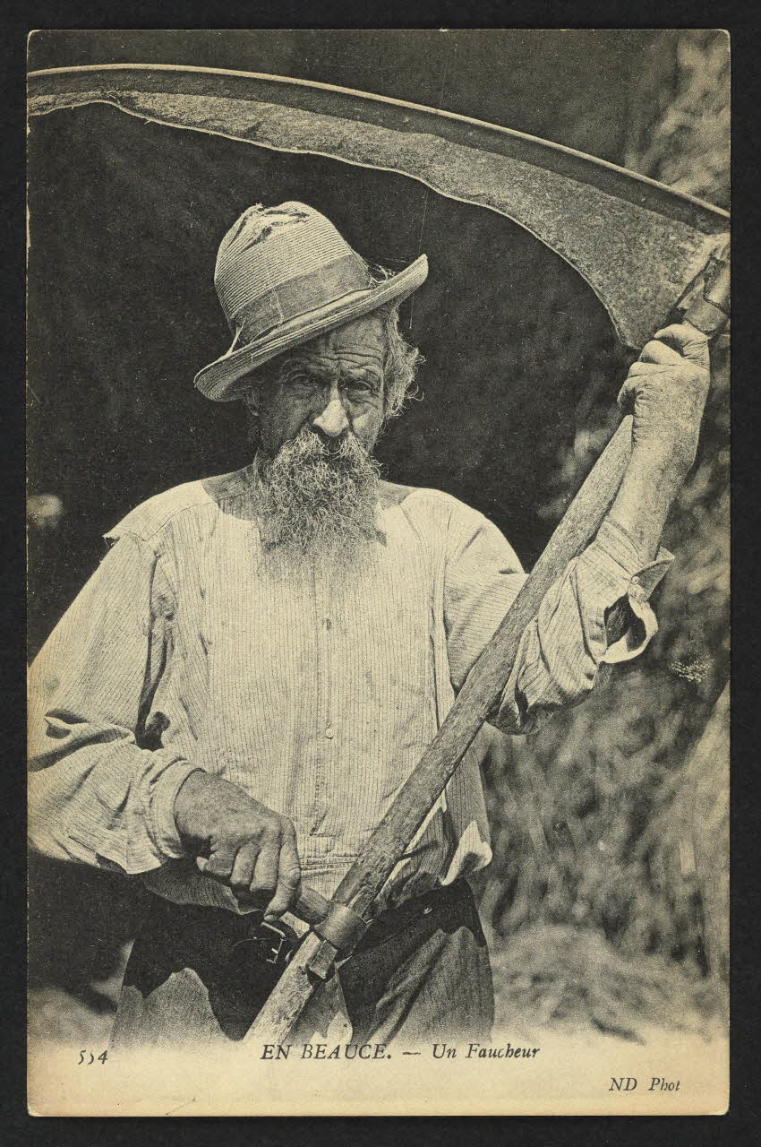 carte postale EN BEAUCE, UN FAUCHEUR 4P1927 Photo