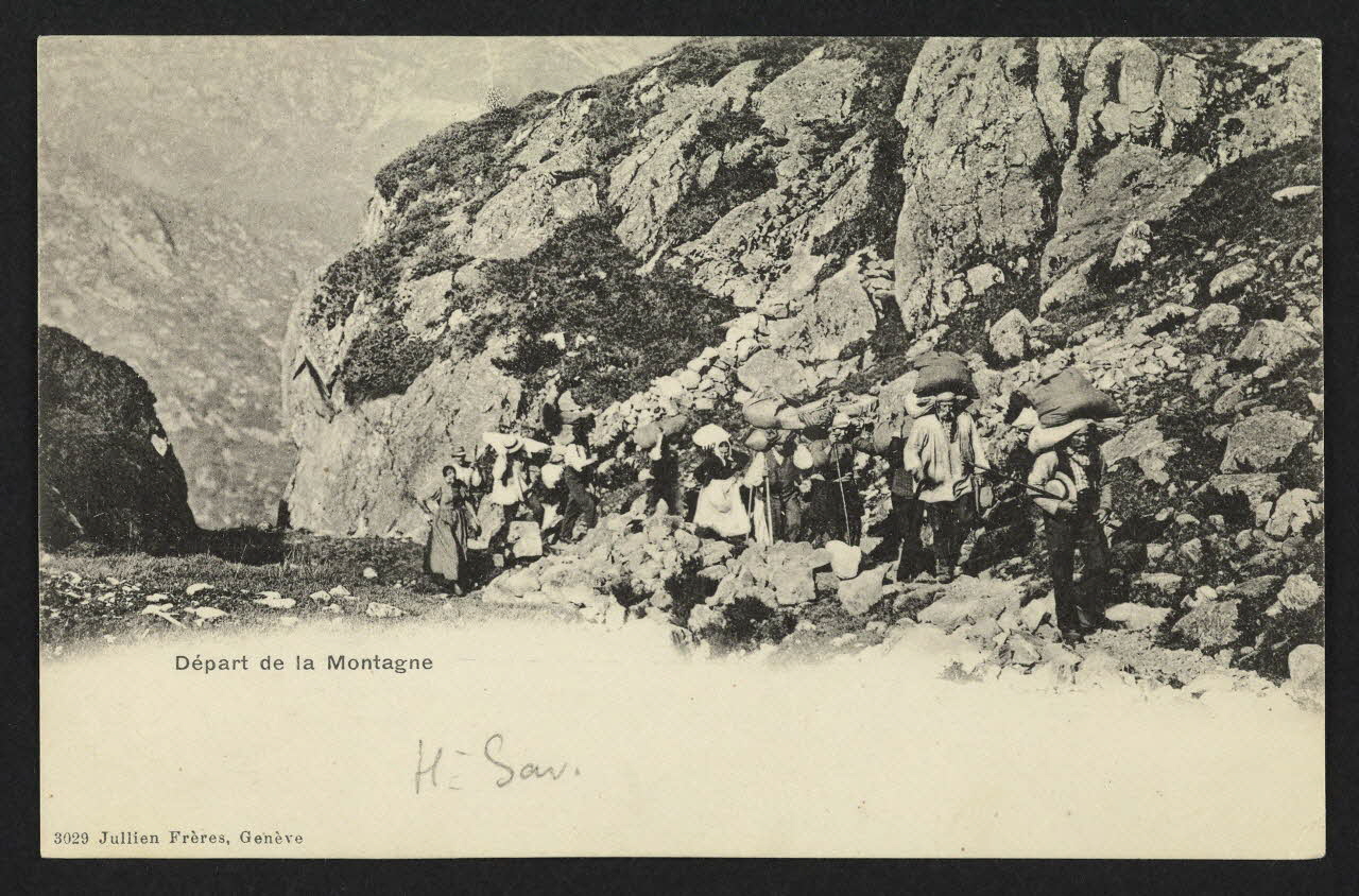 carte postale DEPART DE LA MONTAGNE 4P1950 Photo