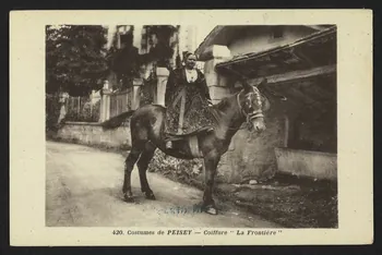 carte postale COSTUMES DE PEISEY, COIFFURE "LA FRONTIERE" 4P1970 Photo