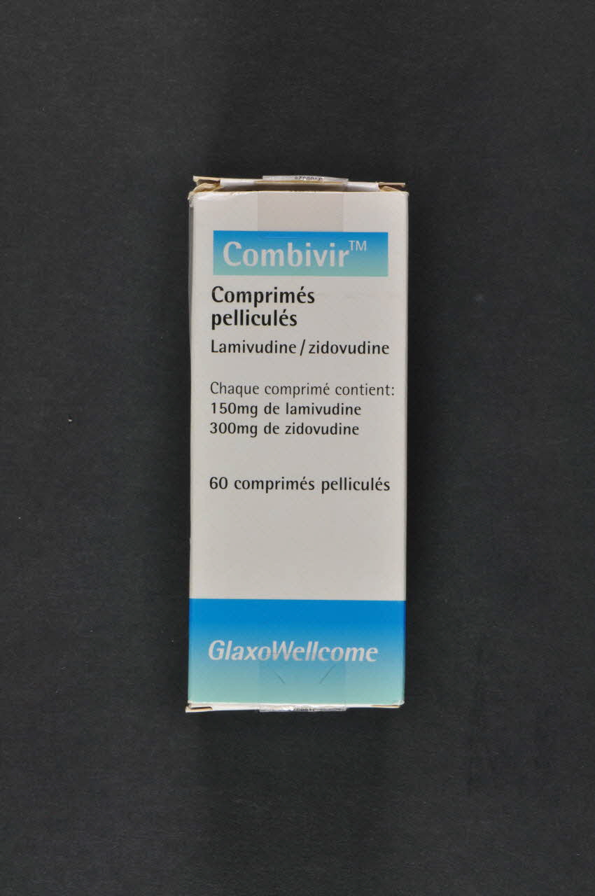 Laboratoire Glaxowellcome Boite de médicaments Combivir France 2001 2002.125.42.1 Photo Mucem
