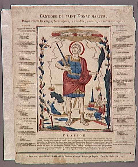 Jacques-Pierre Garnier-Allabre ; Fleuret imagerie ancienne CANTIQUE DE SAINT DONAT MARTYR, Centre-Val de Loire, France 1820 1950.21.666 Photo