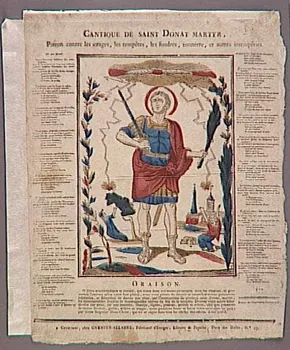 Jacques-Pierre Garnier-Allabre ; Fleuret imagerie ancienne CANTIQUE DE SAINT DONAT MARTYR, Centre-Val de Loire, France 1820 1950.21.666 Photo