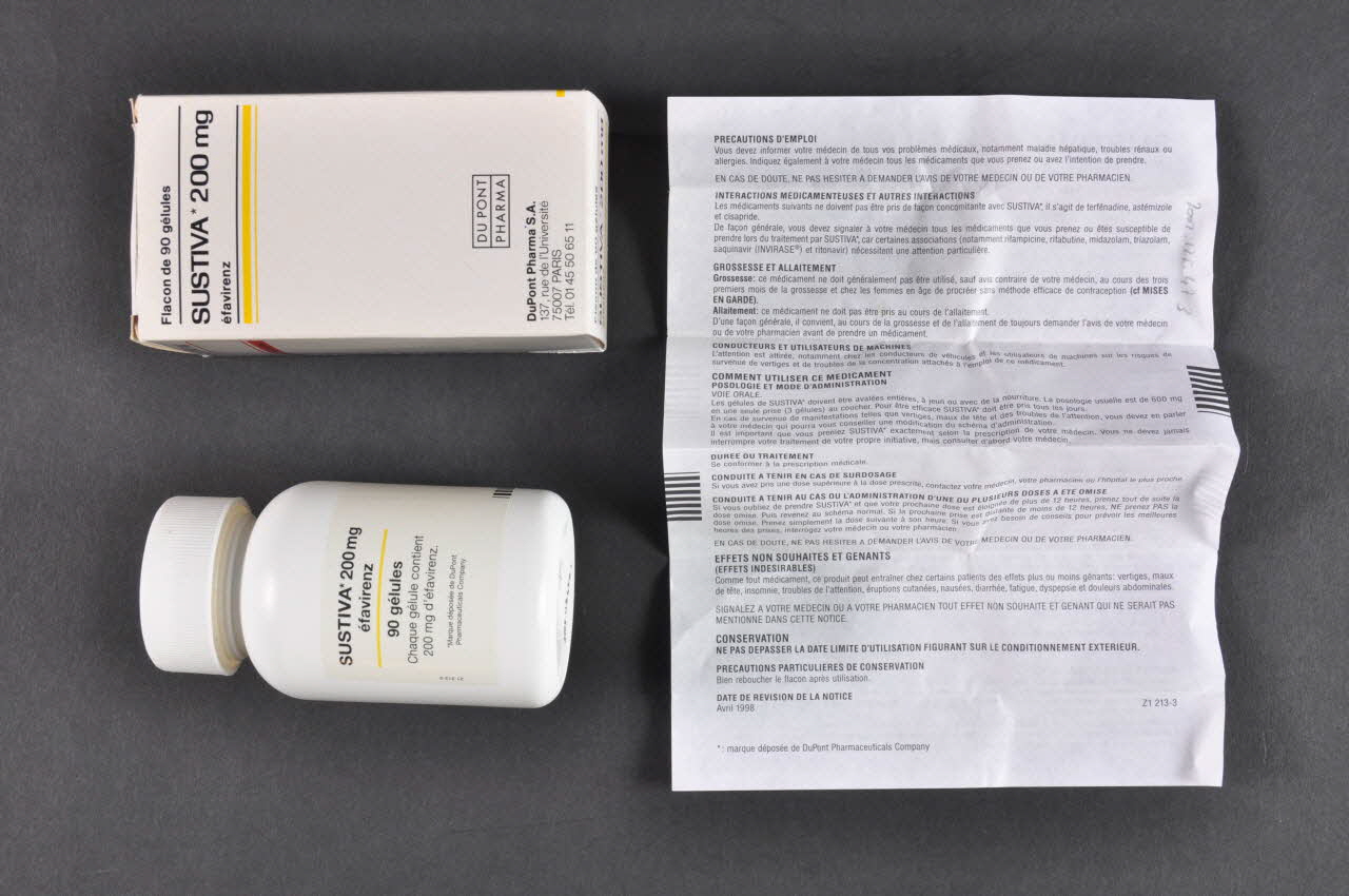 Laboratoire Dupont Pharma notice Sustiva France 1998 2002.125.47.3 Photo Mucem
