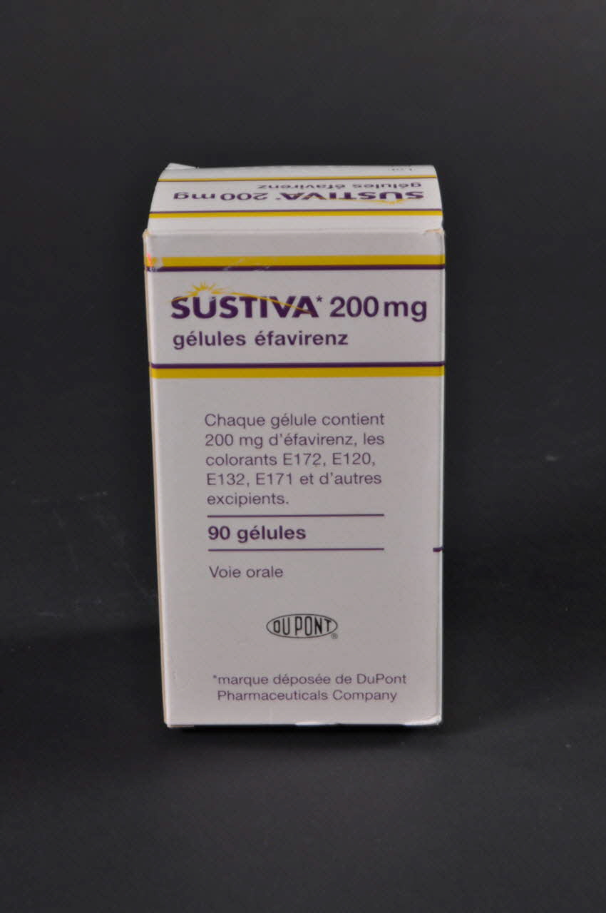 Laboratoire Dupont Pharma Boite de médicaments Sustiva France 1999 2002.125.48.1 Photo Mucem