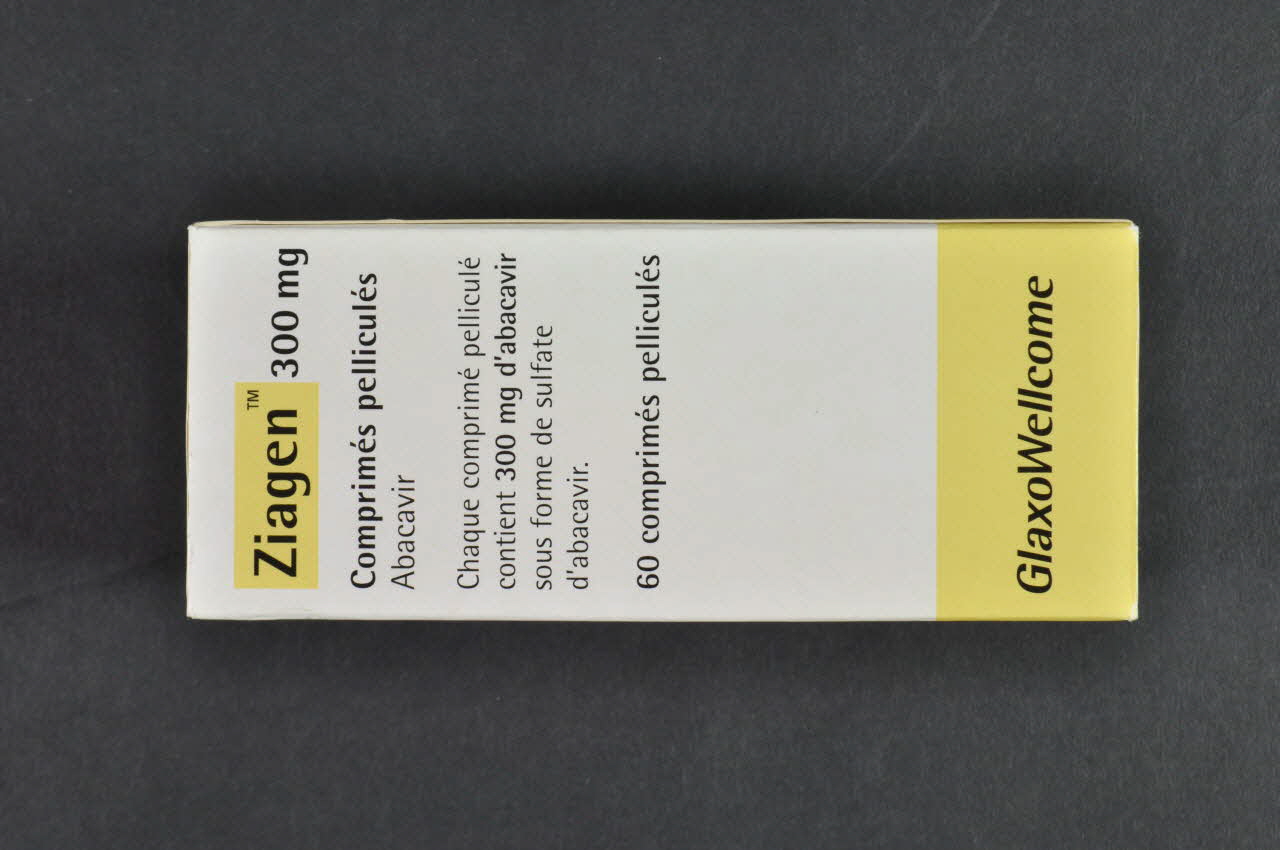 Laboratoire Glaxowellcome Boite de médicaments Ziagen France 2000 2002.125.51.1-3 Photo Mucem