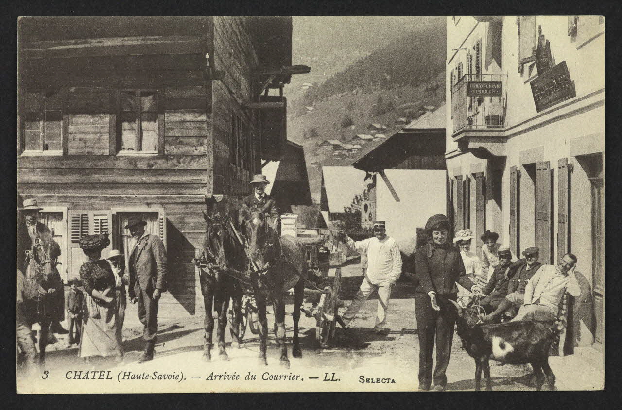 carte postale CHATEL, ARRIVEE DU COURRIER 4P2003 Photo