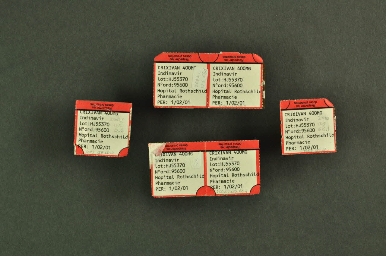 Hôpital Rothschild Pharmacie Blister Crixivan France 2001 2002.125.68.1-4 Photo Mucem