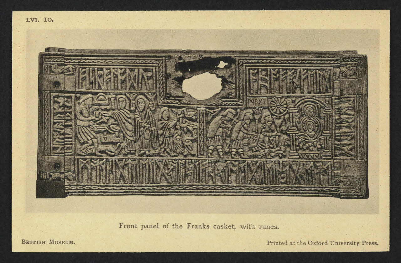 carte postale BRITISH MUSEUM, PANNEAU FRONTAL D'UN COFFRET FRANC 4P2057 Photo