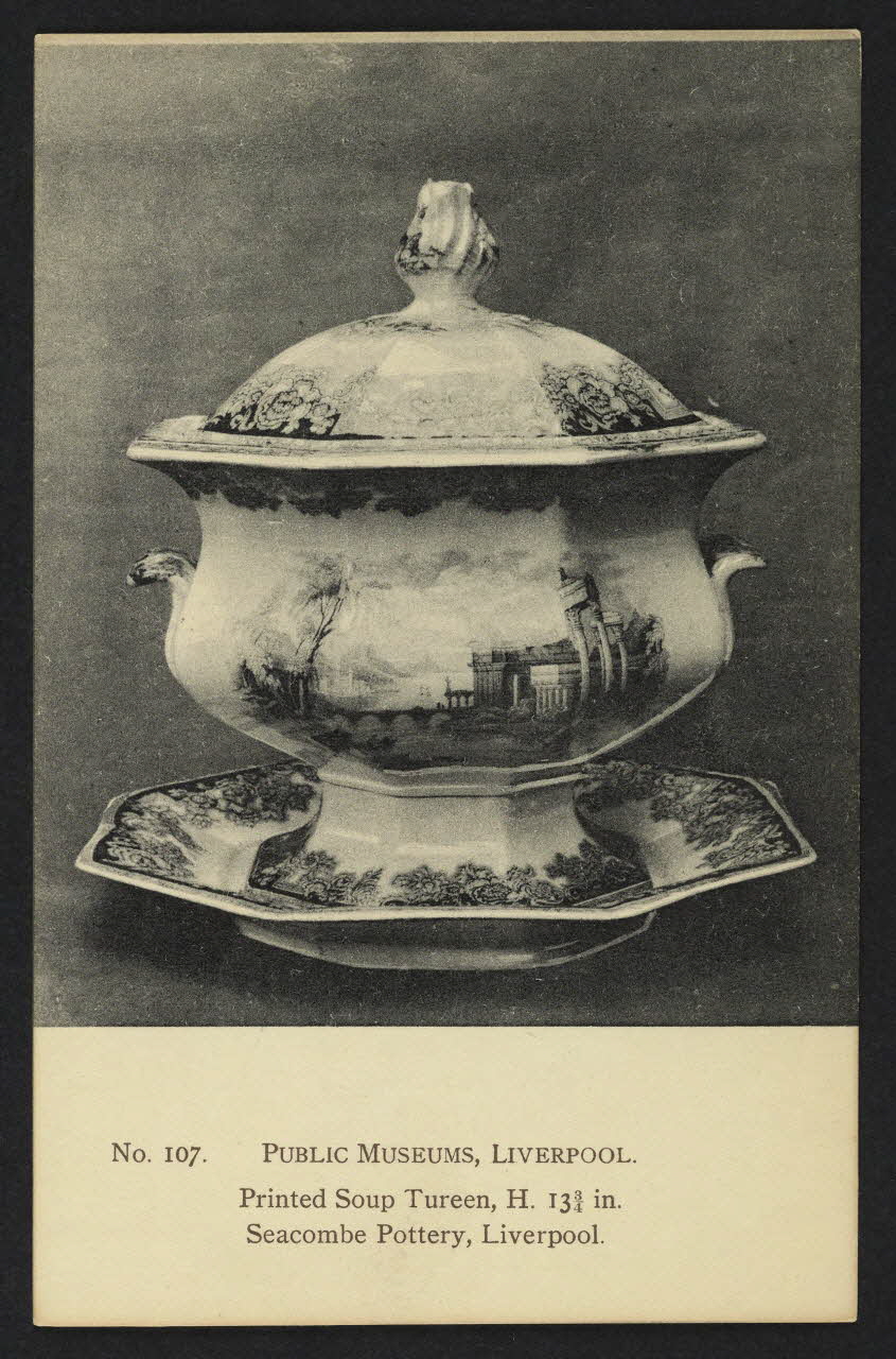 carte postale SOUPIERE PEINTE, H. 13 3/4 IN. , SEACOMBE POTTERY, LIVERPOOL, PUBLIC MUSEUMS, LIVERPOOL 4P2059 Photo