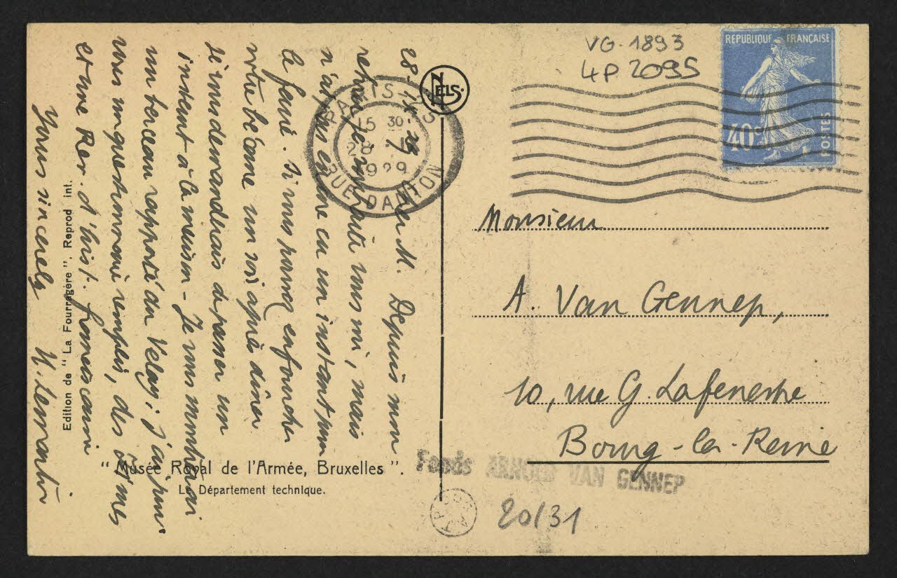 carte postale MUSEE ROYAL DE L'ARMEE, LE DEPARTEMENT TECHNIQUE 4P2095 Photo