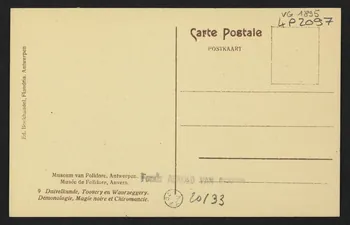 carte postale MUSEE DE FOLKLORE, DEMONOLOGIE, MAGIE NOIRE ET CHIROMANCIE 4P2097 Photo