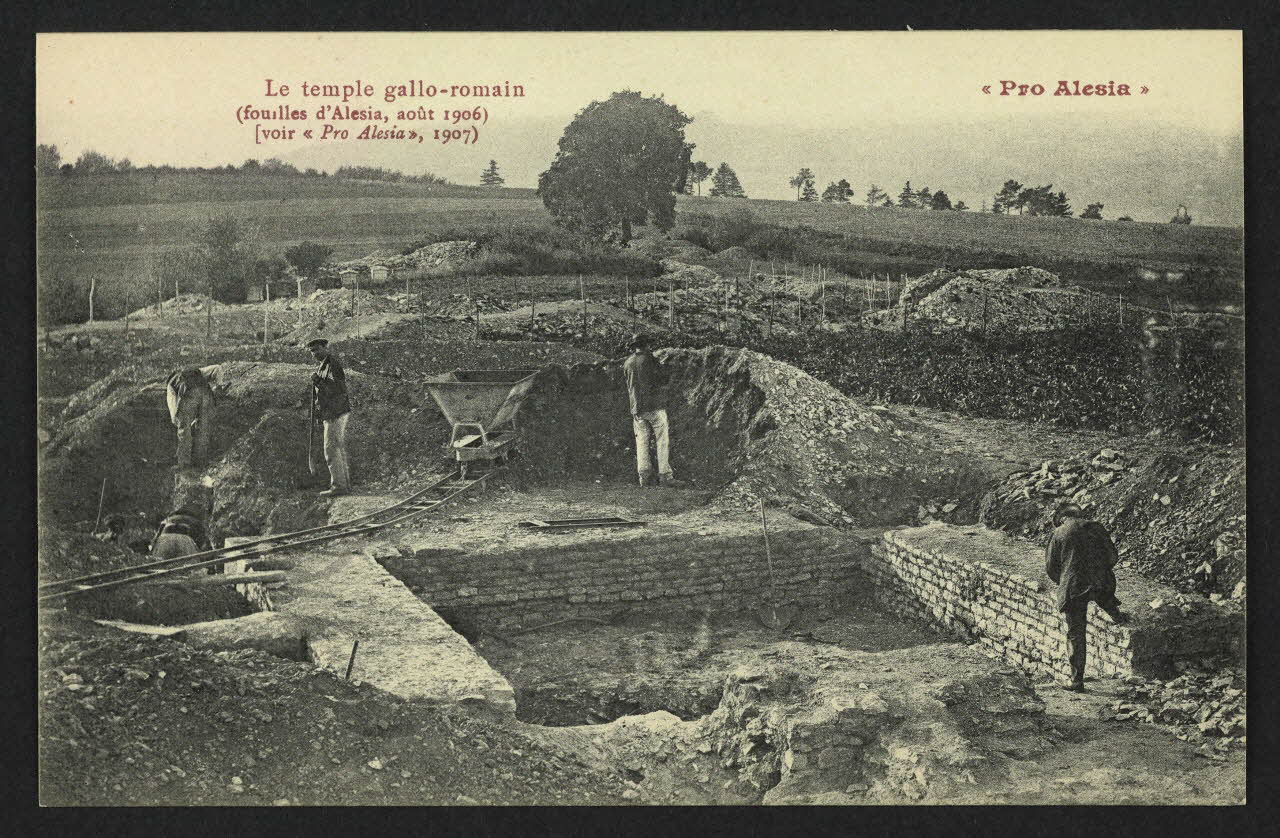 carte postale PRO ALESIA", LE TEMPLE GALLO-ROMAIN Côte-d'Or 1906/8 4P2123 Photo