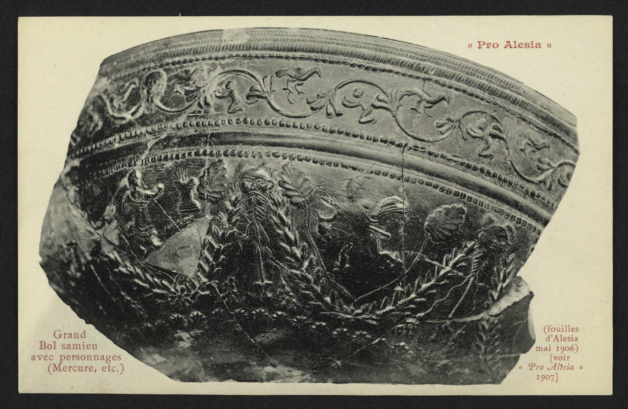 carte postale "PRO ALESIA", GRAND BOL SAMIEN AVEC PERSONNAGES Côte-d'Or 1906/5 4P2139 Photo