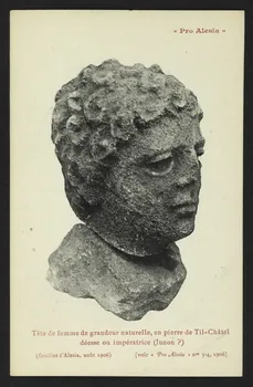 carte postale "PRO ALESIA", TETE DE FEMME, DEESSE OU IMPERATRICE Côte-d'Or 1906/8 4P2156  Photo