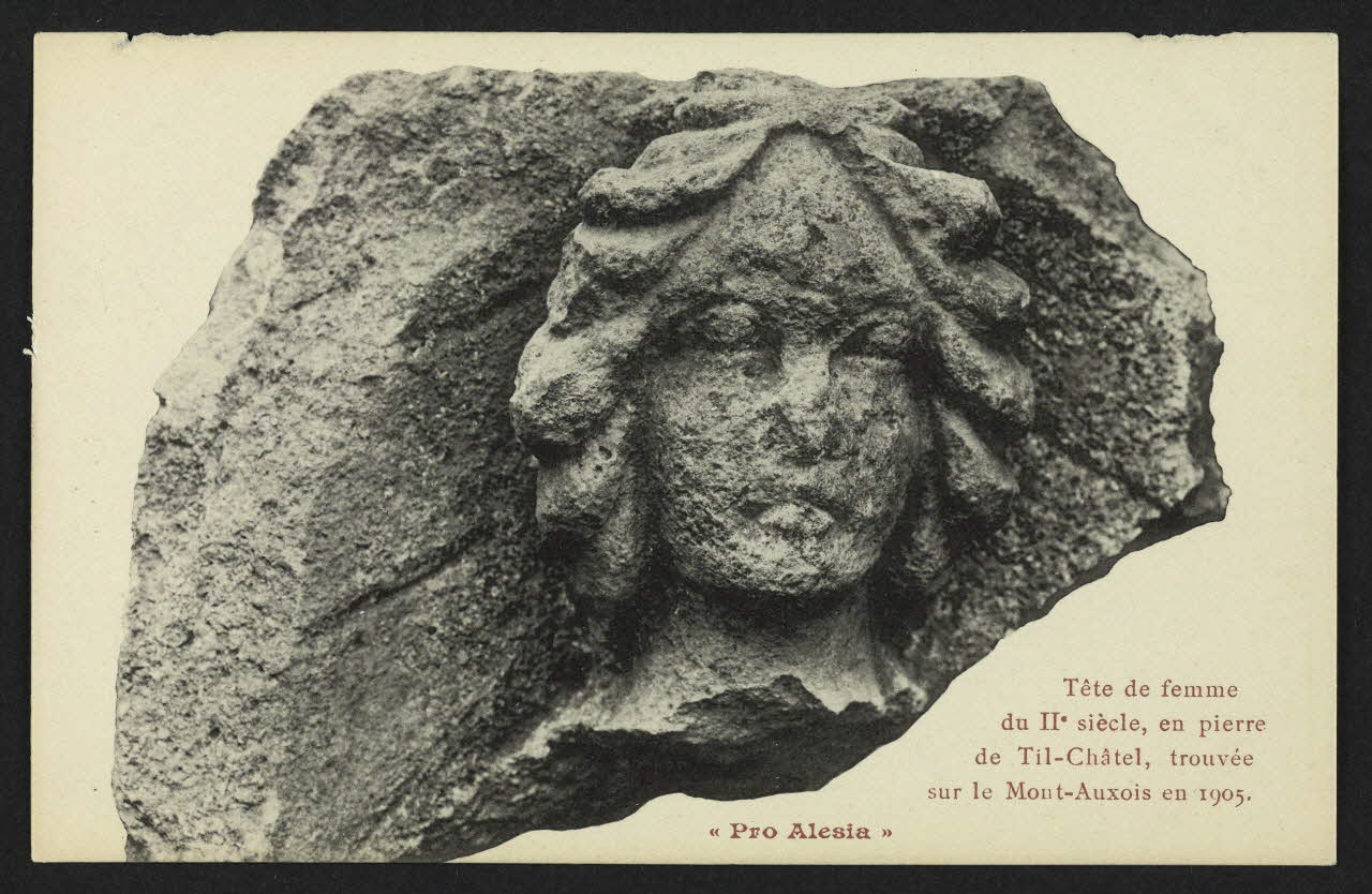carte postale "PRO ALESIA", TETE DE FEMME DU IIEME SIECLE Côte-d'Or 1905 4P2161 Photo