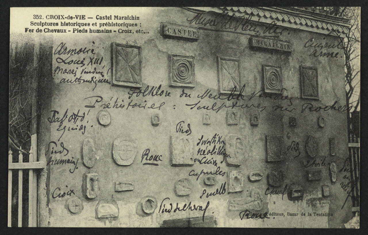 carte postale CASTEL MARAICHIN, SCULPTURES HISTORIQUES, PREHISTORI 4P2180 Photo