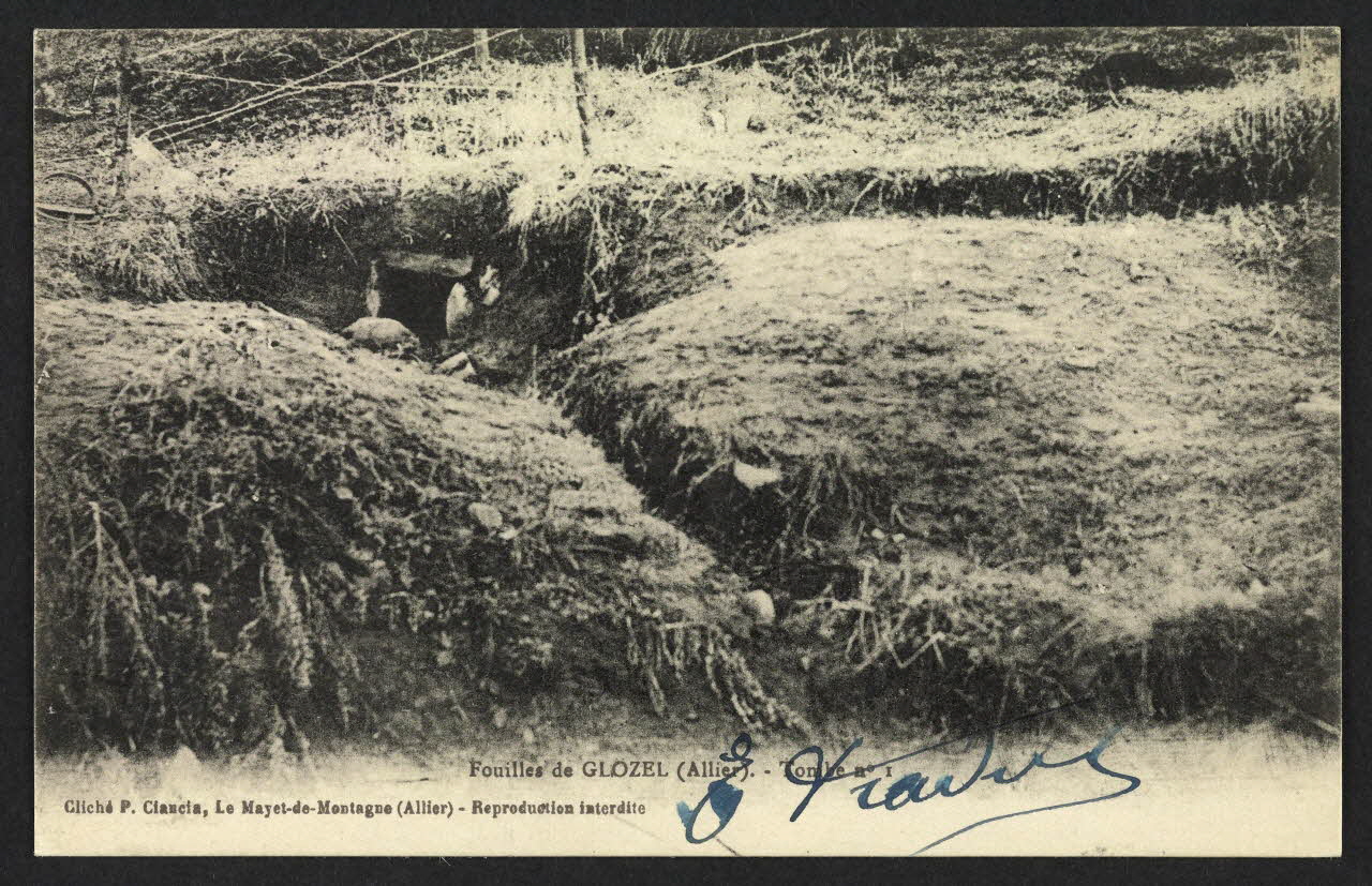 carte postale FOUILLES DE GLOZEL (ALLIER), TOMBE NO1 4P2189 Photo