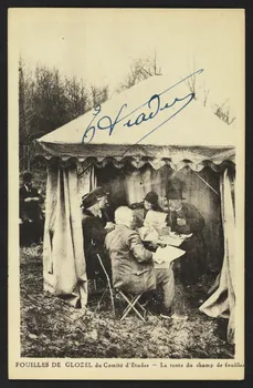 carte postale FOUILLES DE GLOZEL DU COMITE D'ETUDES 4P2191  Photo
