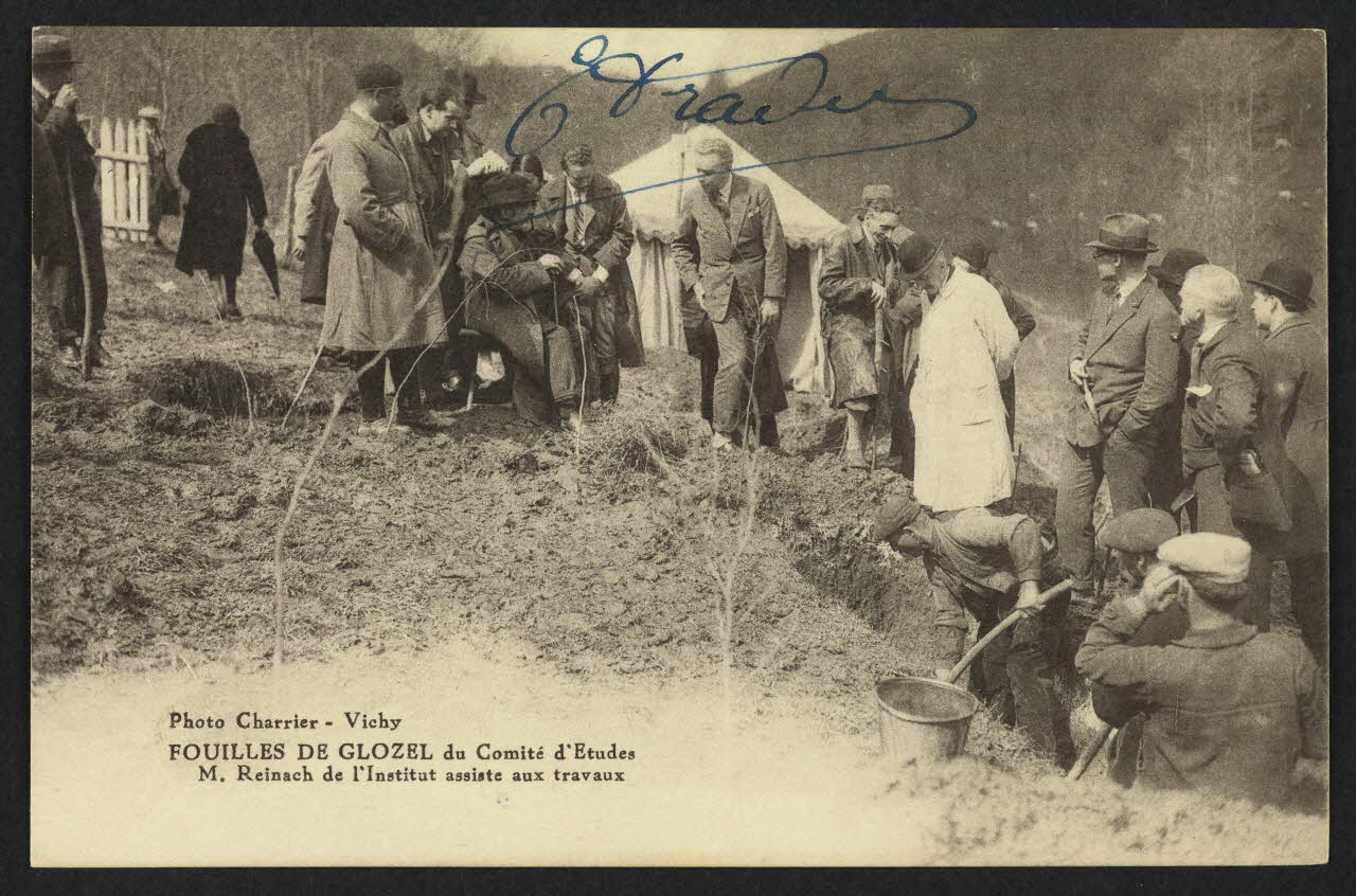 carte postale FOUILLES DE GLOZEL DU COMITE D'ETUDES 4P2192 Photo