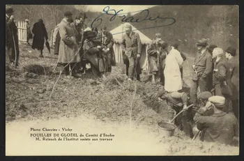 carte postale FOUILLES DE GLOZEL DU COMITE D'ETUDES 4P2192  Photo