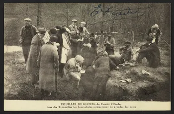 carte postale FOUILLES DE GLOZEL DU COMITE D'ETUDES 4P2194  Photo