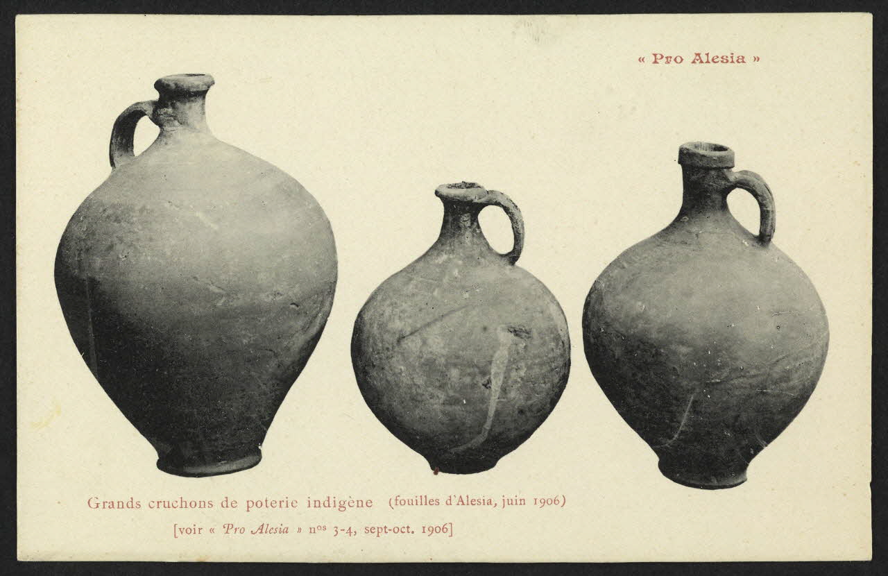 carte postale "PRO ALESIA", GRANDS CRUCHONS DE POTERIE INDIGENE Côte-d'Or 1906 4P2210 Photo