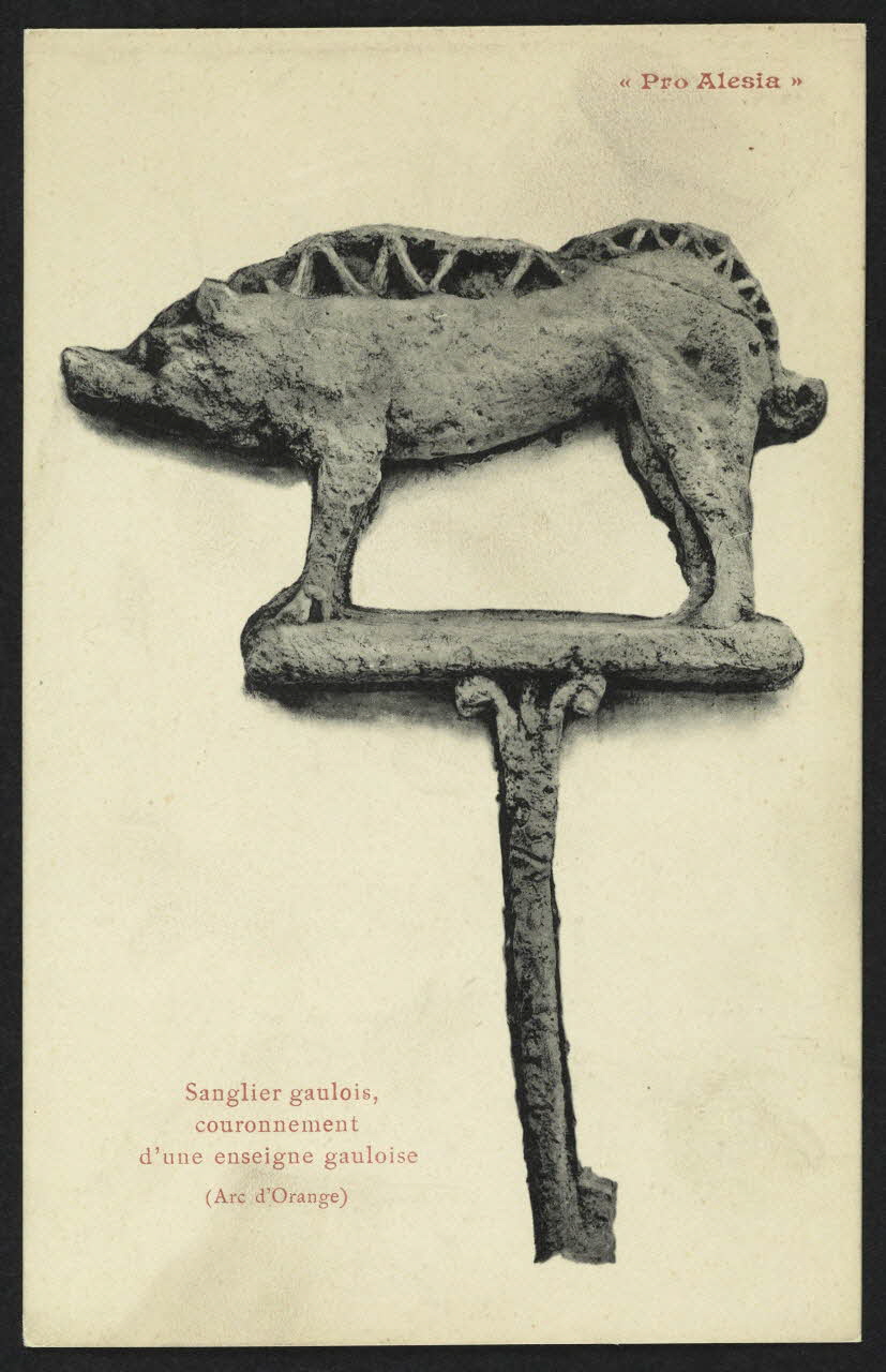 carte postale "PRO ALESIA", SANGLIER GAULOIS, COURONNEMENT D'ENSEI 4P2214 Photo