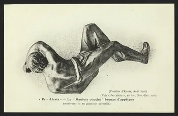 carte postale "PRO ALESIA", LE "GAULOIS COUCHE", BRONZE D'APPLIQUE Côte-d'Or 1906 4P2216 Photo