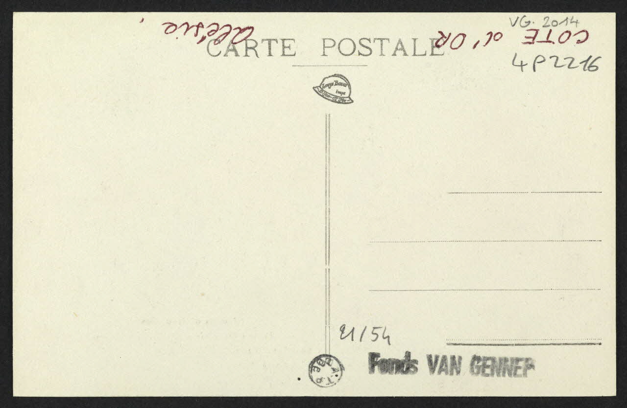 carte postale "PRO ALESIA", LE "GAULOIS COUCHE", BRONZE D'APPLIQUE Côte-d'Or 1906 4P2216 Photo