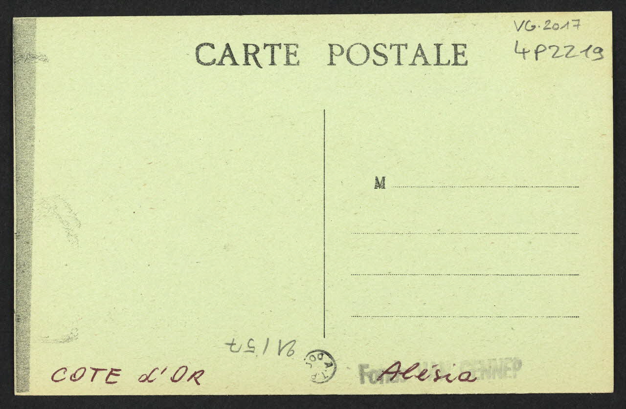 carte postale "PRO ALESIA", GROUPE EN PIERRE, UN DIEU ET UNE DEESS Côte-d'Or 1907 4P2219 Photo