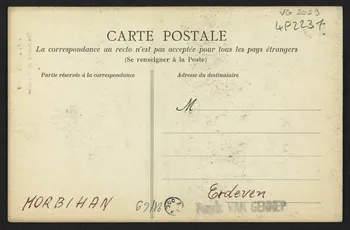 carte postale ERDEVEN, UN MENHIR DE KERSERHO 4P2231 Photo